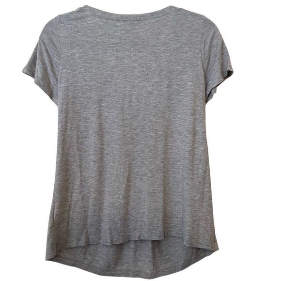 Talbots Heather Gray Beaded Short Sleeve T Shirt Size S - Picture 2 of 13